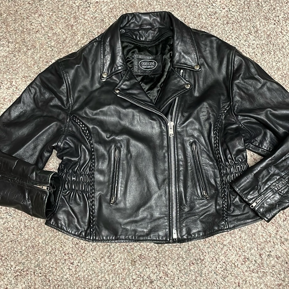 Winterized leather motorcycle jacket